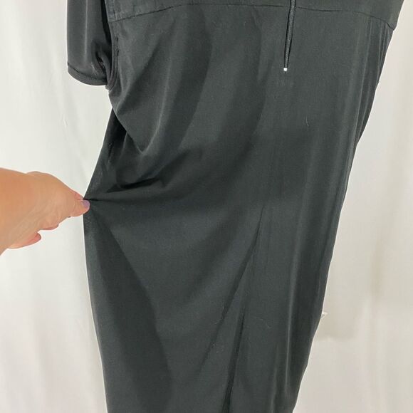 NWOT DKNYC Black Dress with Leather Accents - Picture 7 of 7